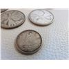 Image 5 : 5 Canadian Silver Quarters + 1 Canadian Silver Dime