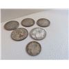 Image 6 : 5 Canadian Silver Quarters + 1 Canadian Silver Dime