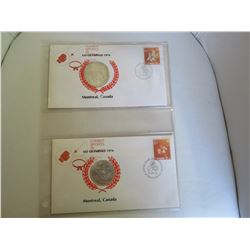 Canadian Olympic Coin Program $10 and $5 silver coin and stamp set