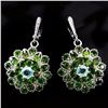 Image 1 : Natural Green Chrome Diopside 108 Cts Earrings