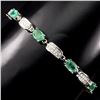 Image 2 : Natural Green Emerald 59 carats Bracelet