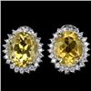 Image 1 : NATURAL 10X8 MM. ORANGISH YELLOW CITRINE EARRINGS