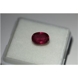 Natural Oval Ruby 3.02 Cts - Untreated - Certified