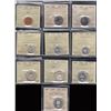 Image 1 : Lot of 10 ICCS Graded Coins