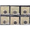 Image 2 : Lot of 18 ICCS Graded Five Cents