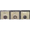 Image 1 : Lot of 3 ICCS Graded Twenty-Five Cents