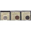 Image 2 : Lot of 3 ICCS Graded Twenty-Five Cents