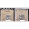 Image 1 : Lot of 2 ICCS Graded Twenty-Five Cents