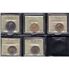 Image 1 : ICCS Graded Gem Mint State Dollar & Twoonie Coins - Lot of 5