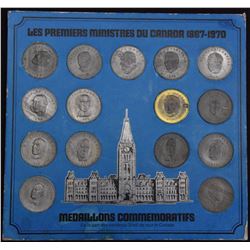Prime Ministers of Canada 1867 - 1970 Medallion Set