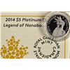 Image 2 : 2014 $5.00 .9999 Pure Platinum