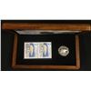 Image 2 : Lot of Three Limited Edition Stamp and .999 fine Silver coin set with wood case.