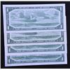 Image 2 : Bank of Canada $1, 1954, Devil's Face - Lot of 4