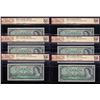 Image 1 : Bank of Canada $1, 1954 Lot of 6 Consecutives with 2 Digit Radar
