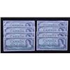 Image 1 : Bank of Canada $1, 1954 Replacement Notes - Lot of 8 Consecutive