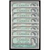 Image 1 : Bank of Canada $1, 1954 Replacement Notes - Lot of 8