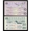 Image 1 : Lot of Four Bank of Canada $10 & $20 Bird Series Notes