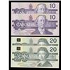 Image 2 : Lot of Four Bank of Canada $10 & $20 Bird Series Notes