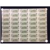 Image 2 : 1973 Bank of Canada $1 Banknote Sheet of Uncut 40 Notes - 5X8 Format BFK Prefix