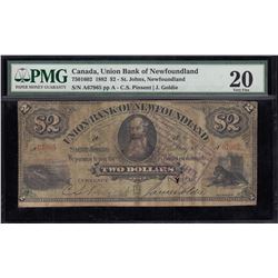 Union Bank of Newfoundland $2, 1882