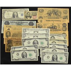 USA & Confederate Banknotes - Lot of 20