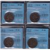 Image 1 : 1881H One Cent - Lot of 4