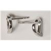 Image 2 : STERLING SILVER DIAMOND HEART SHAPED EARRINGS RETAIL $80