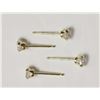 Image 2 : TWO PAIRS OF 14KT YELLOW GOLD CUBIC ZIRCONIA EARRINGS $160