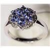 Image 2 : STERLING SILVER TANZANITE(2.20CT) AND DIAMOND(0.06CT)RING REPLACEMENT VALUE $795