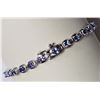 Image 2 : STERLING SILVER TANZANITE(5CT)BRACELET REPLACEMENT VALUE $925