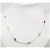 Image 2 : ST.SILVER GARNET ,AMETHYST ,PERIDOT,CITRINE/AQUAMARINE  NECKLACE REPLACEMENT VALUE $733