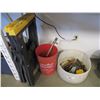 Image 2 : SHELF LOT OF MISC ESTATE GOODS (SAWHORSES, TOOLS, ETC)
