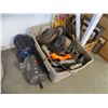 Image 3 : SHELF LOT OF MISC ESTATE GOODS (SAWHORSES, TOOLS, ETC)