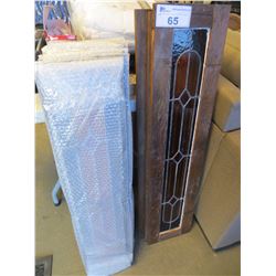 11 PIECES OF STAINED GLASS WINDOW