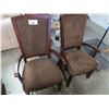 Image 1 : 2 DARK COLOURED DINING CHAIRS