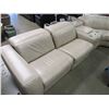 Image 2 : NEW NATUZZI 7 PIECE ALL LEATHER THEATRE SECTIONAL (POWER RECLINING) 2 BUILT IN BLUETOOTH/IPOD DOCK