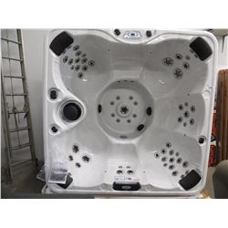 CAL SPA STERLING SILVER ACRY 90X90, MIST BASE, 61JETS, BENCH, WATERFALL CASCADE 5BHP 2SPD 60HZ