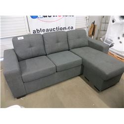 NEW CHARCOAL 3 SEATER MINI SECTIONAL WITH LEFT OR RIGHT OPTION