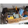 Image 2 : SHELF OF 5 BOXES OF ASSORTED TOOLS/CLEANERS/MISC