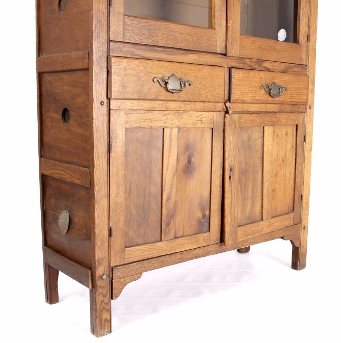 Antique, Rustic Oak Pie Safe