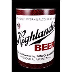 Highlander Beer Figural Can Advertising Sign
