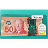 Image 1 : BANK OF CANADA 50$ 2015 UNC MINTAGE 40 000 ONLY, BC-72aA, SERIAL: AHZ 9345746