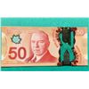 Image 2 : BANK OF CANADA 50$ 2015 UNC MINTAGE 40 000 ONLY, BC-72aA, SERIAL: AHZ 9345746