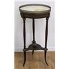 Image 1 : French Marble Top Pedestal/Side Table