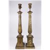 Image 1 : Pair of Brass Empire Style Column Lamps