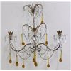 Image 2 : Pair of Gilded Tole 3 - arm Sconces