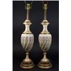 Image 1 : Pair 19th C. Sèvres Style Gilt Metal Mounted Lamps