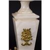 Image 2 : Pair Neoclassic Style Gilt Metal Mated Onyx Lamps