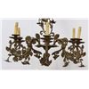 Image 2 : Rococo Style Foliate Cast Brass 6-Light Chandelier