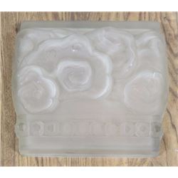 Art Deco Frosted & Molded Glass Wall Panel